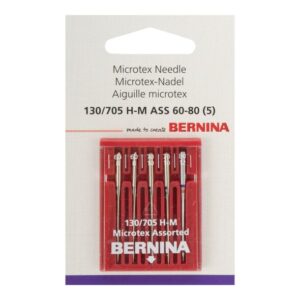 Bernina Needle - Microtex 130/705 H-M ASS 60-80 - 5 Needle Pack