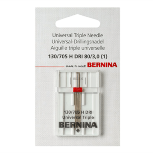 Bernina Needle - Universal Triple 130/705 H DRI 80/3-0 - 1 Needle Pack