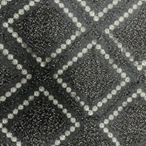 Italian Applique Wool with black silk applique