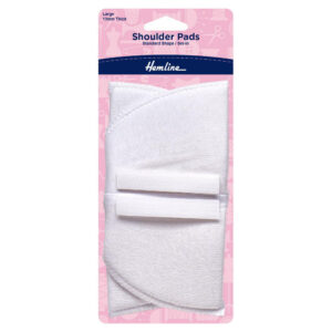 Hemline Shoulder Pads 13mm White