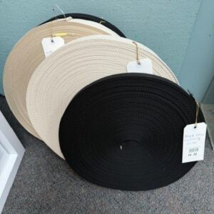Black Cotton Webbing 25mm