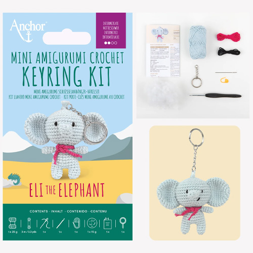 Mini Amigurumi Crochet Keyring Kit - Image 2